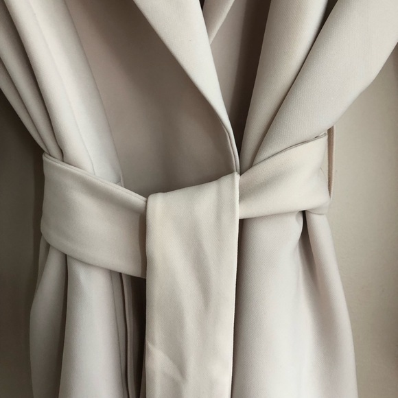 H&M Cream Knee-Length Coat Size 6 - Picture 10 of 11